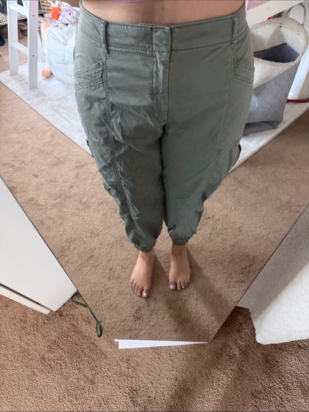 GAP Olive Green Cargo Jogger Pants for Kids